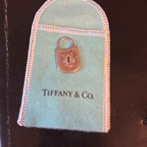 Tiffany & Co. Sterling Silver Hammered Lock Pendant - Picture 4 of 4